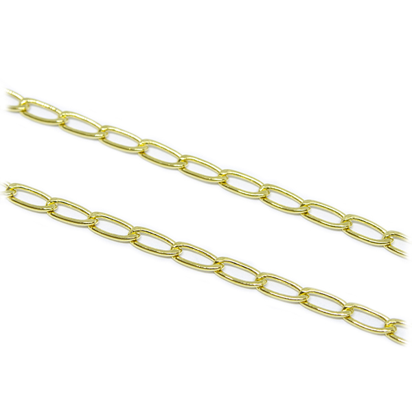 Pulseira Malha Longata Oca em Ouro 18 Kilates � 25394